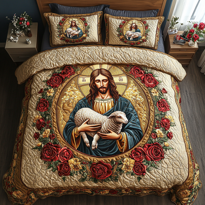 Holy Grace 3-Piece Quilted Bedding Set NCU0DK8121