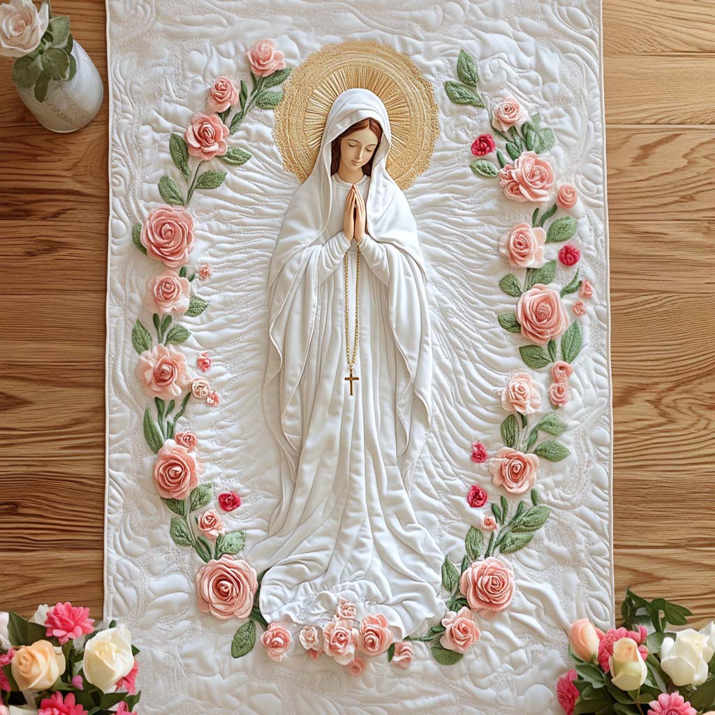 Holy Mother Quilted Table Runner NCU0NT7797