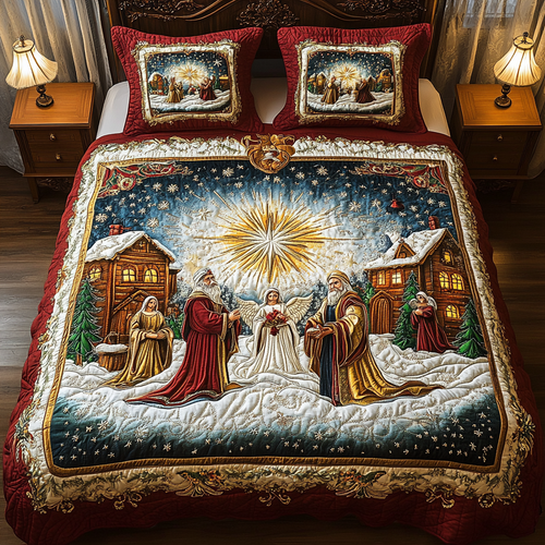 Holy Night Charm 3-Piece Quilted Bedding Set NCU0VH1040