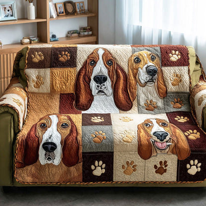 Home Basset Quilted Sofa Cover NCU0TD2184