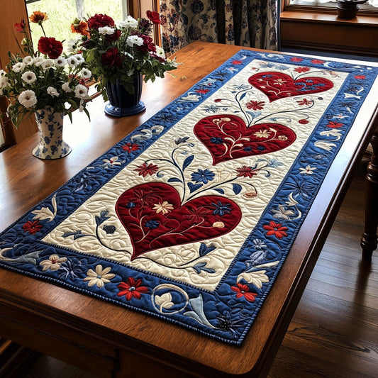 Home of the Brave Heart Quilted Table Runner NCU0PT3595