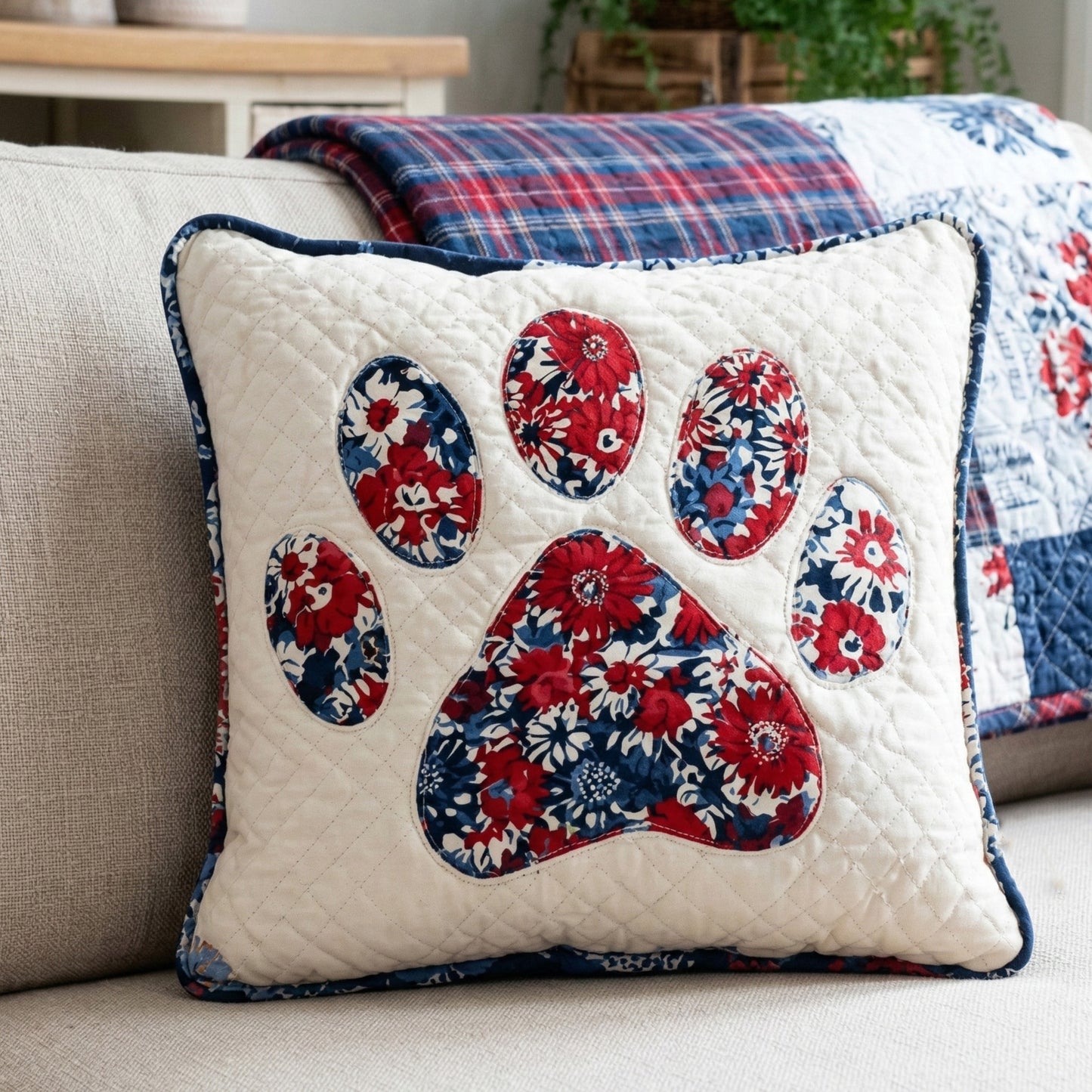 Homebound Paws V1 Quilted Pillow Case NCU0NT12247