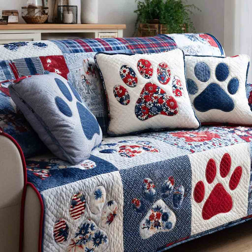Homebound Paws Quilted Sofa Cover NCU0NT12247