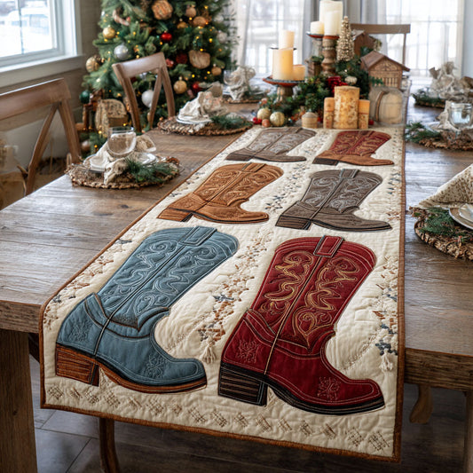 Homestead Boots Quilted Table Runner NCU0TV1451