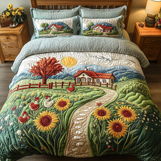 Homestead Haven 3-Piece Quilted Bedding Set NCU0VH4122