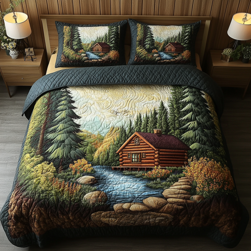 Homestead Hills 3-Piece Quilted Bedding Set NCU0VL2281