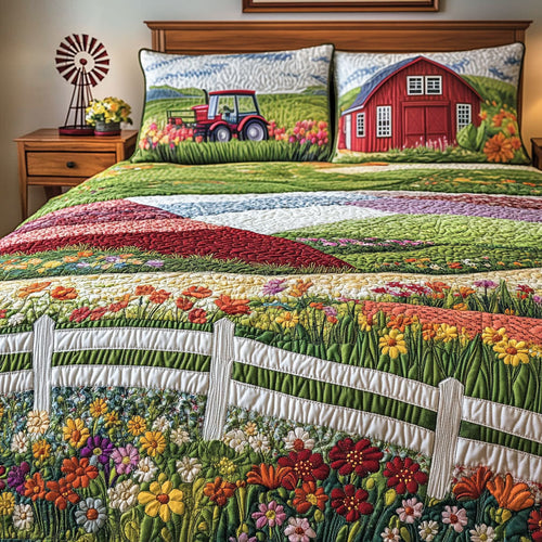 Homestead Horizon 3-Piece Quilted Bedding Set NCU0PT6568