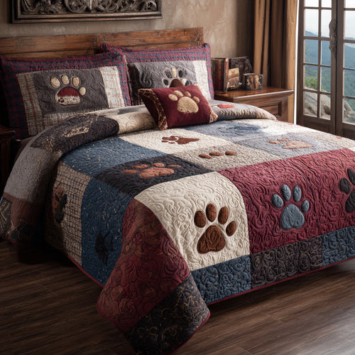 Homestead Paws 3-Piece Quilted Bedding Set NCU0DV8965