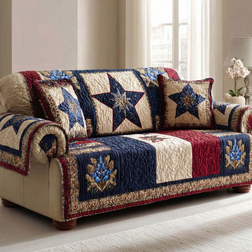 Homestead Star Quilted Sofa Cover NCU0XD2263