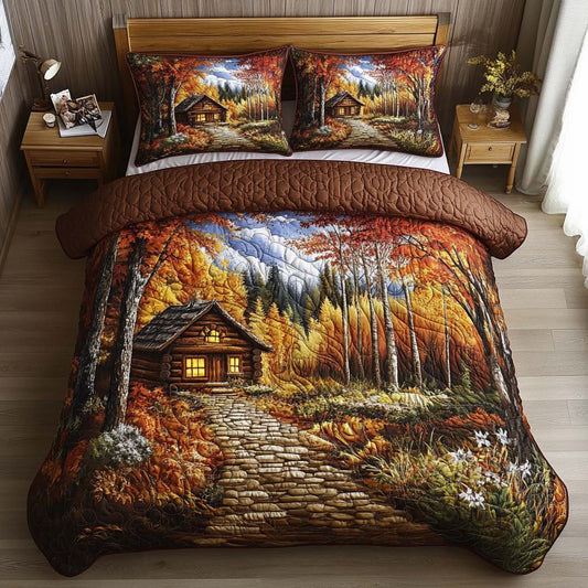 Homestead Warmth 3-Piece Quilted Bedding Set NCU0NT8980