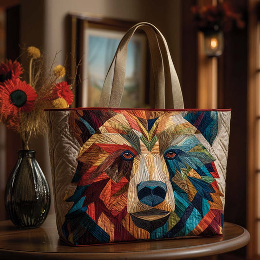 Honey Bear Time Quilted Tote Bag NCU0NT9173