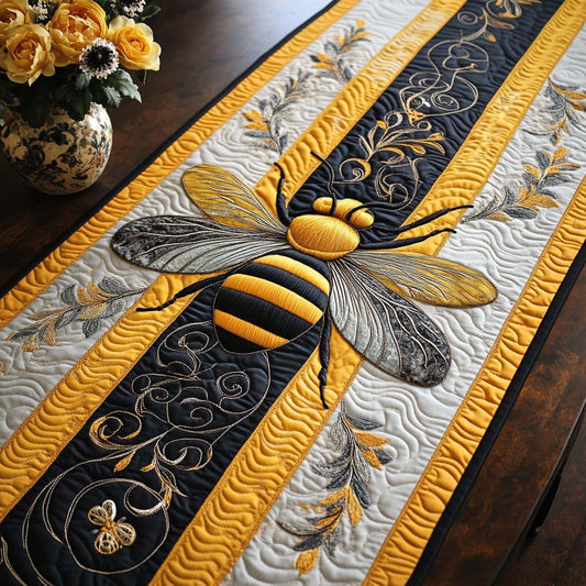 Honey Bloom Quilted Table Runner NCU0NT8945
