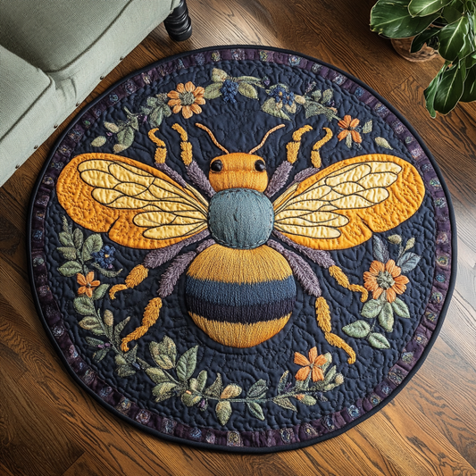 Honey Garden Quilted Round Mat NCU0VH5143