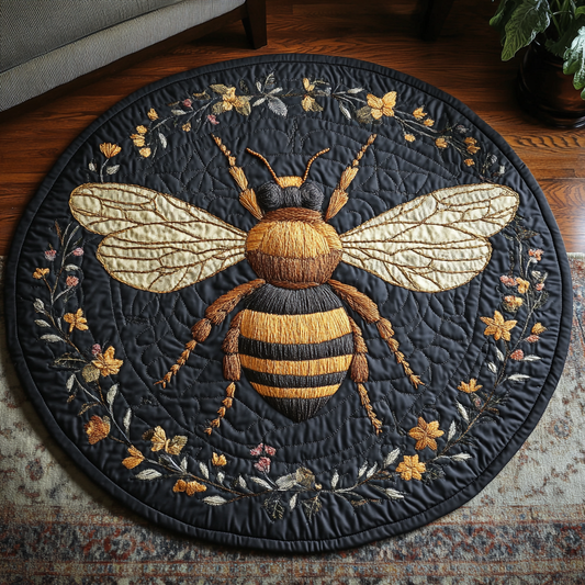 Honey Harvest Quilted Round Mat NCU0DK1211