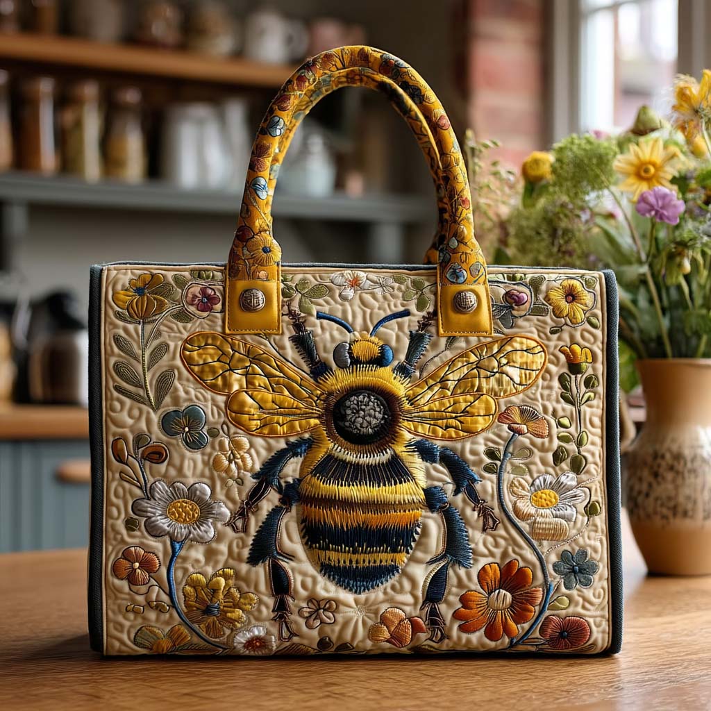 Honey Haven Quilted Tote Bag NCU0NT8621