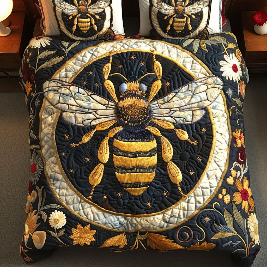 Honey Jewel 3-Piece Quilted Bedding Set NCU0NT4595