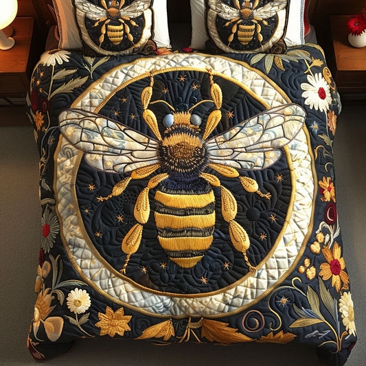 Honey Jewel 3-Piece Quilted Bedding Set NCU0NT4595