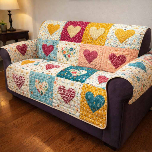 Honey Posy Quilted Sofa Cover NCU0XD2537