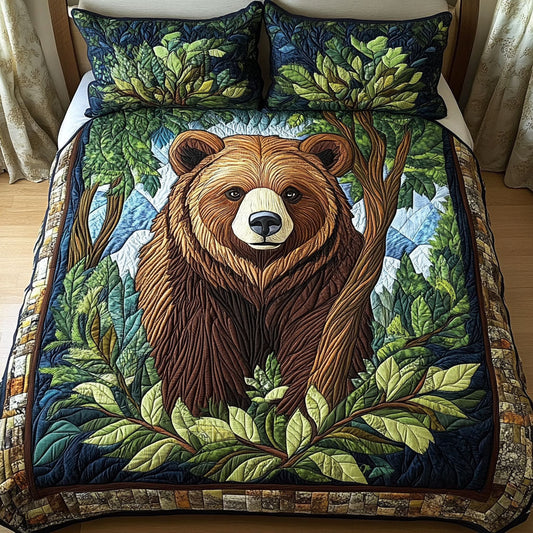 Honey Roamer 3-Piece Quilted Bedding Set NCU0NT2854