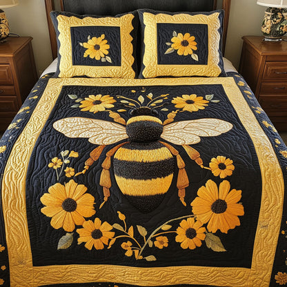 Honey Spark 3-Piece Quilted Bedding Set NCU0NT2829