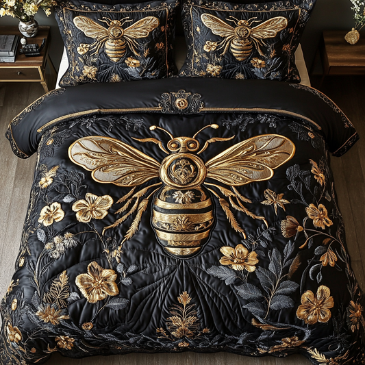 Honey Trail Whimsy 3-Piece Quilted Bedding Set NCU0DK2866