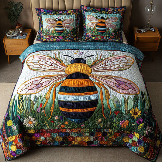 Honey Trails 3-Piece Quilted Bedding Set NCU0PT3937