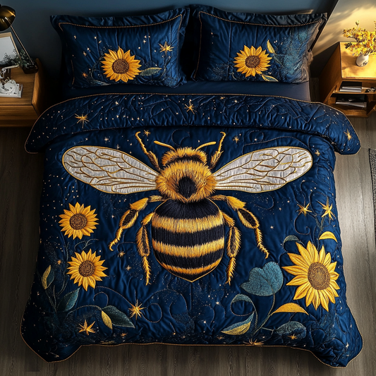 Honey Wings 3-Piece Quilted Bedding Set NCU0DK5007
