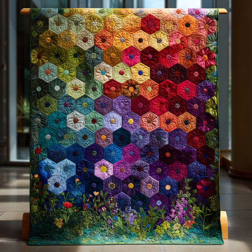Honeycomb Bloomscape Quilted Blanket NCU0TV098
