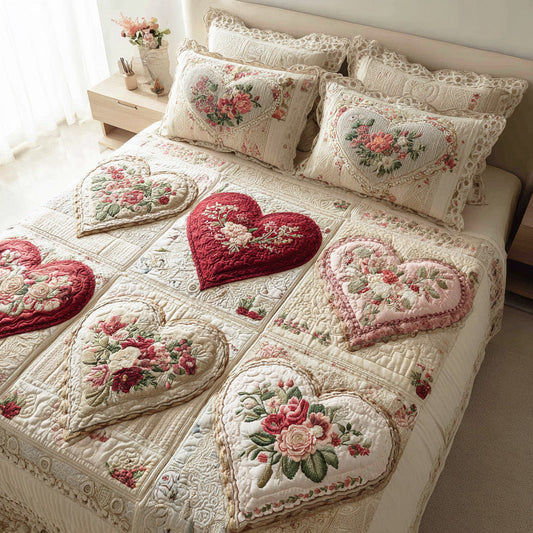 Honeylace Harmony 3-Piece Quilted Bedding Set NCU0TD2058
