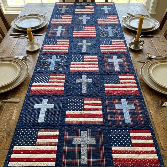 Honor And Glory Quilted Table Runner NCU0DV9360