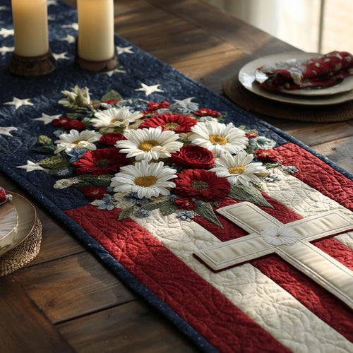 Honor Day Quilted Table Runner NCU0DV9366