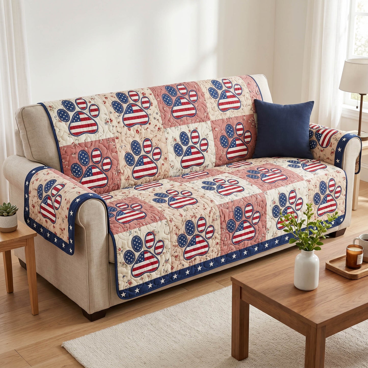 Honor Paws Quilted Sofa Cover NCU0TD2796