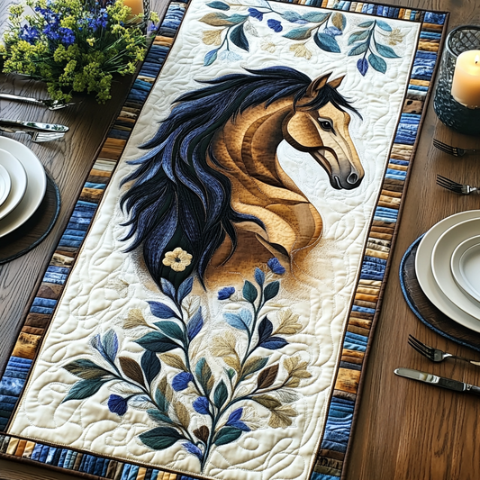 Hoofprints Dust Quilted Table Runner NCU0DV5438