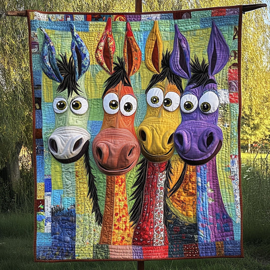 Hoofprints in the Meadow Quilted Blanket NCU0PT6806