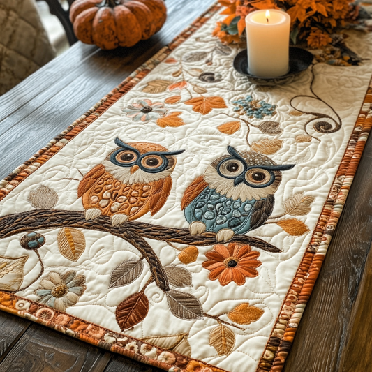 Hoot Haven Quilted Table Runner NCU0VH3157