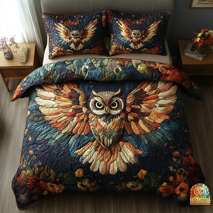 Hoot and Harmony 3-Piece Quilted Bedding Set NCU0DV3263