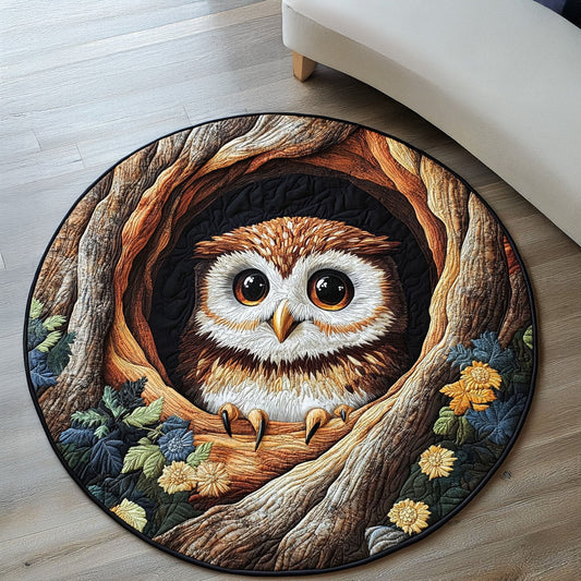 Hoot and Hearth Quilted Round Mat NCU0PT4796