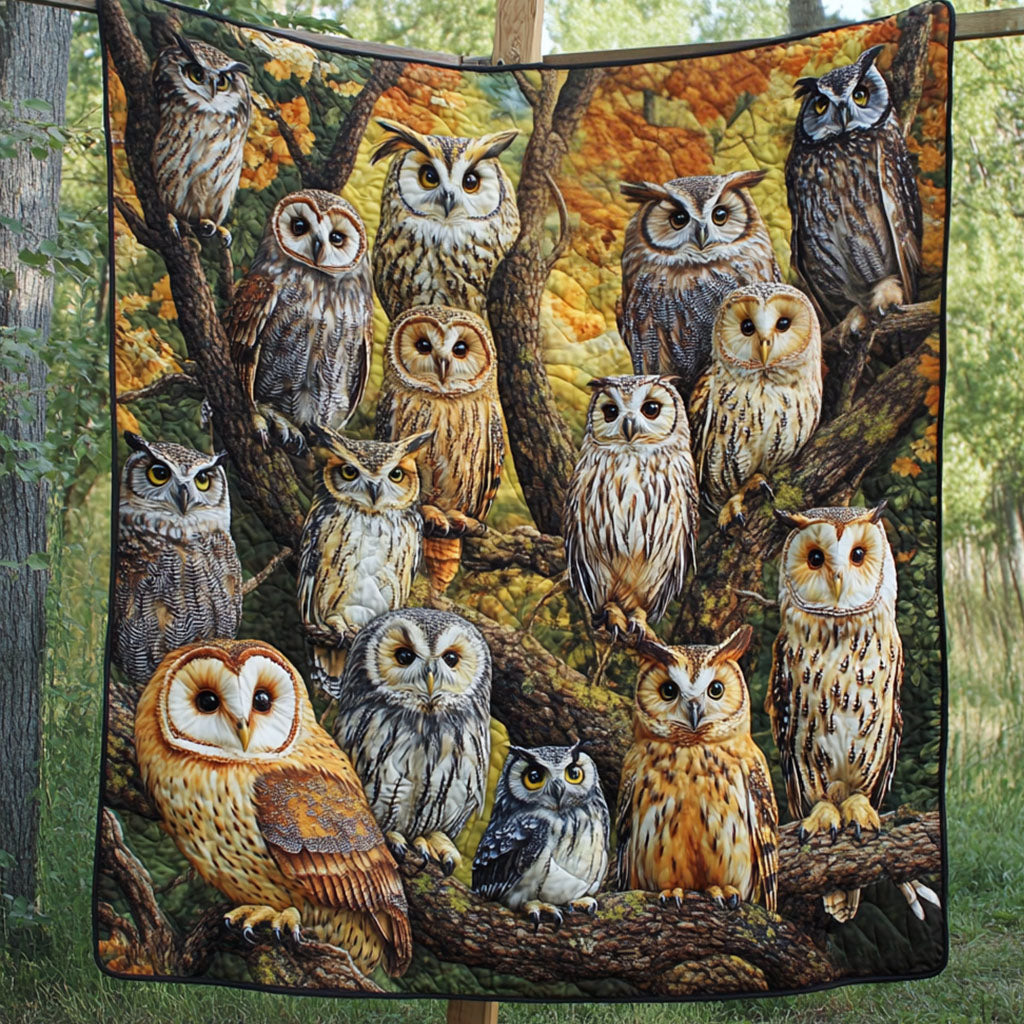 Hooting Harmony Quilted Blanket NCU0NT6451