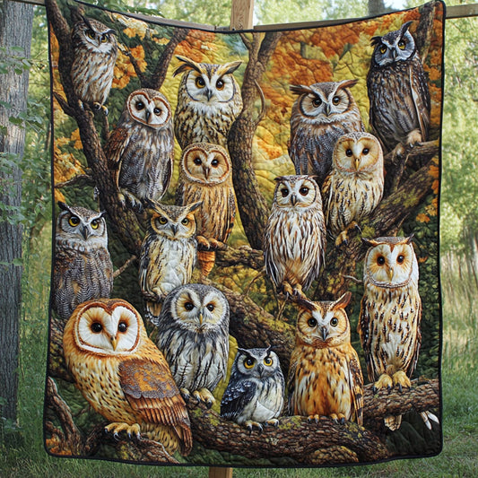 Hooting Harmony Quilted Blanket NCU0NT6451