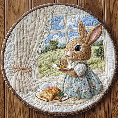 Hop Along Quilted Round Mat NCU0NT8090