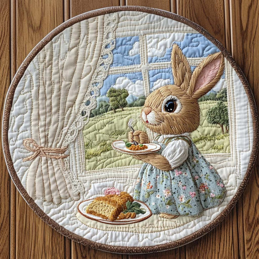 Hop Along Quilted Round Mat NCU0NT8090