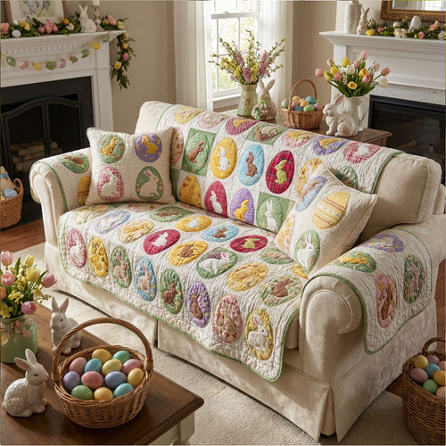 Hop Into Bloom Quilted Sofa Cover NCU0PT11376