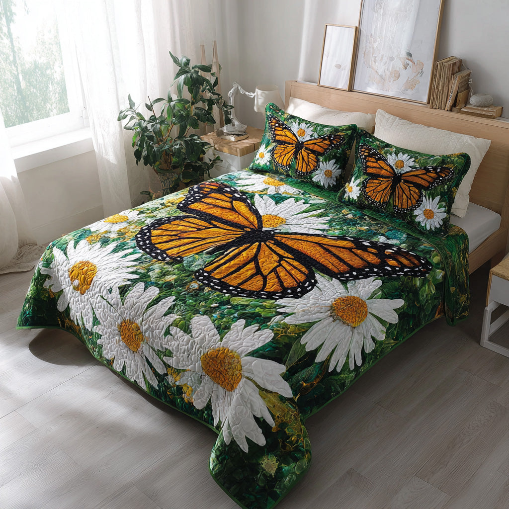 Hope Blooms 3-Piece Quilted Bedding Set NCU0VL3036