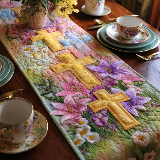 Hope Cross Quilted Table Runner NCU0TD2326