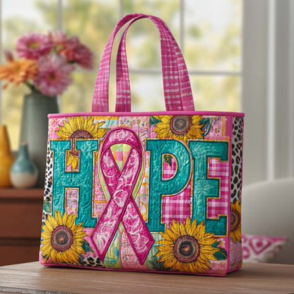 Hope in Bloom Quilted Tote Bag NCU0NT9445