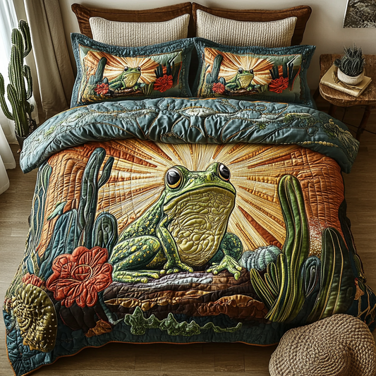 Hopping Dust 3-Piece Quilted Bedding Set NCU0DV5559