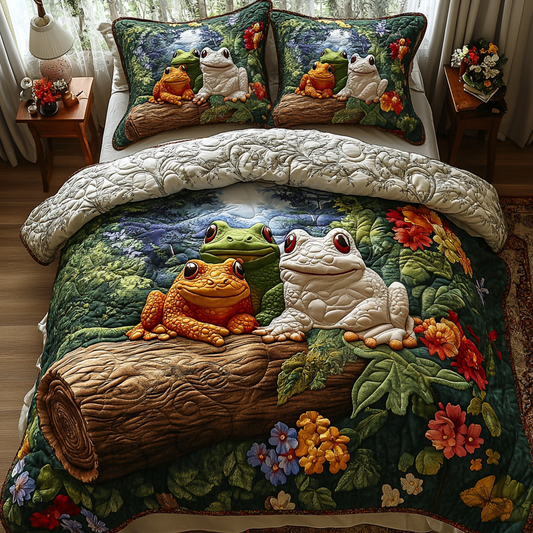 Hopping Harmony 3-Piece Quilted Bedding Set NCU0DV3247