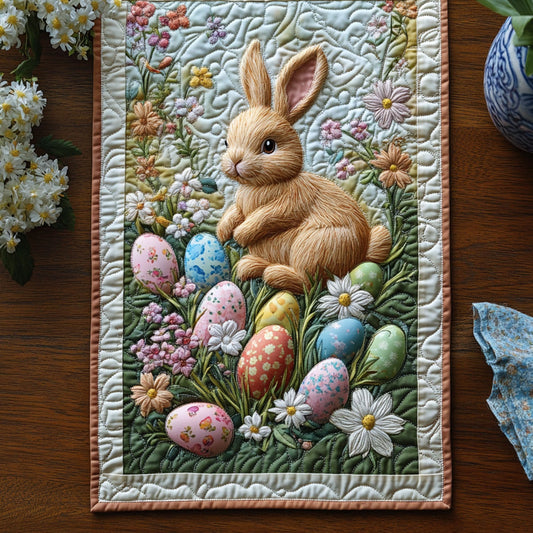 Hoppy Easter Quilted Table Runner NCU0PT4858