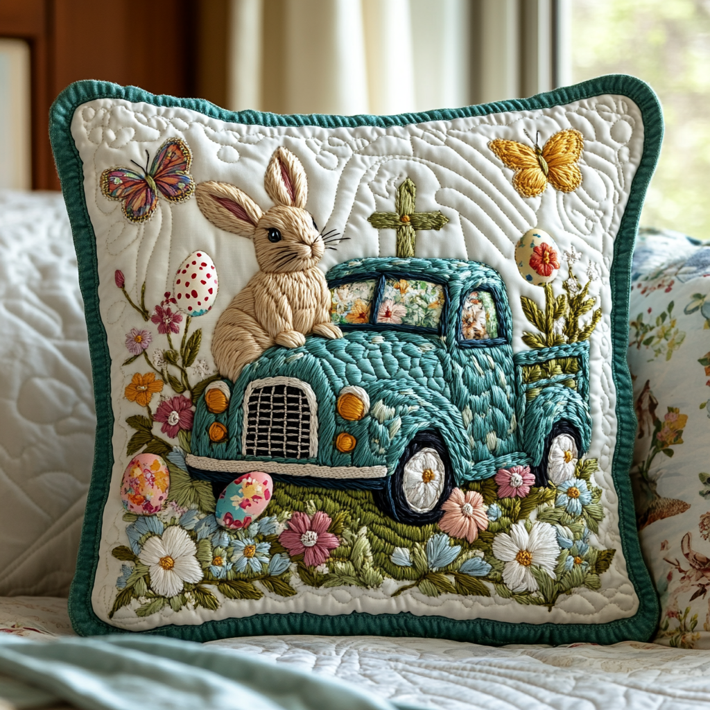 Hoppy Joy Quilted Pillow Case NCU0DV3169