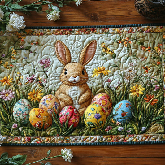 Hoppy Patchwork Quilted Table Runner NCU0PT4859